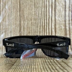Locs Sunglasses Flat Top Frame Gloss Black Finish UV400 91147-BK Cat. 3